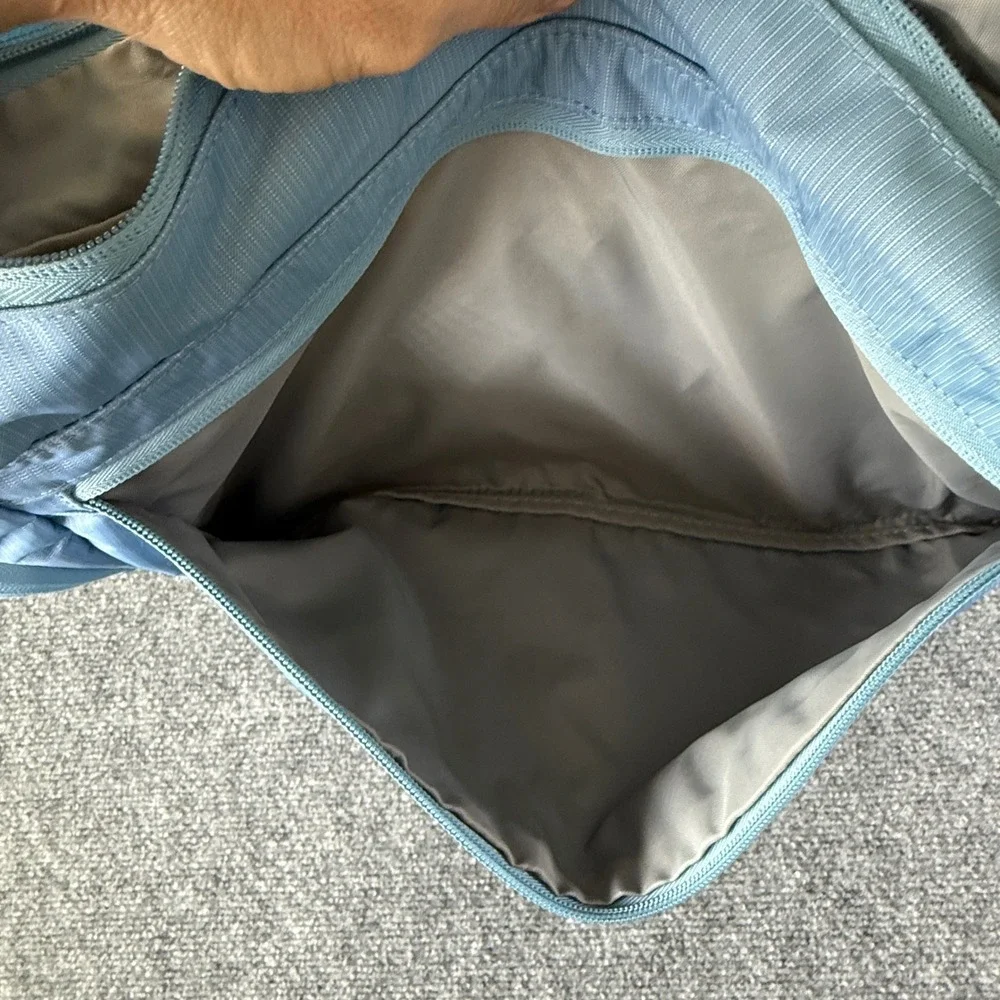 eBags Crossbody Messenger Bag Unisex Large Nylon Light Blue Tech Bag Gorpcore